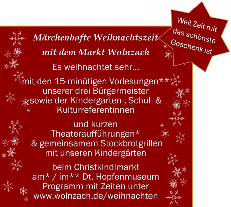 Teaser Plakat rot Märchenhafte Weihnachtszeit