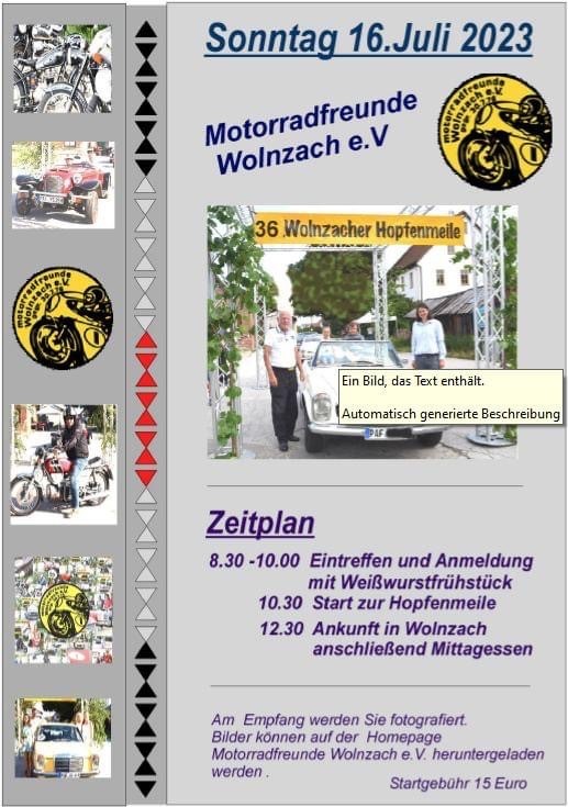 Grossansicht in neuem Fenster: Motorradfreunde Wolnzach e.V., Hopfenmeile