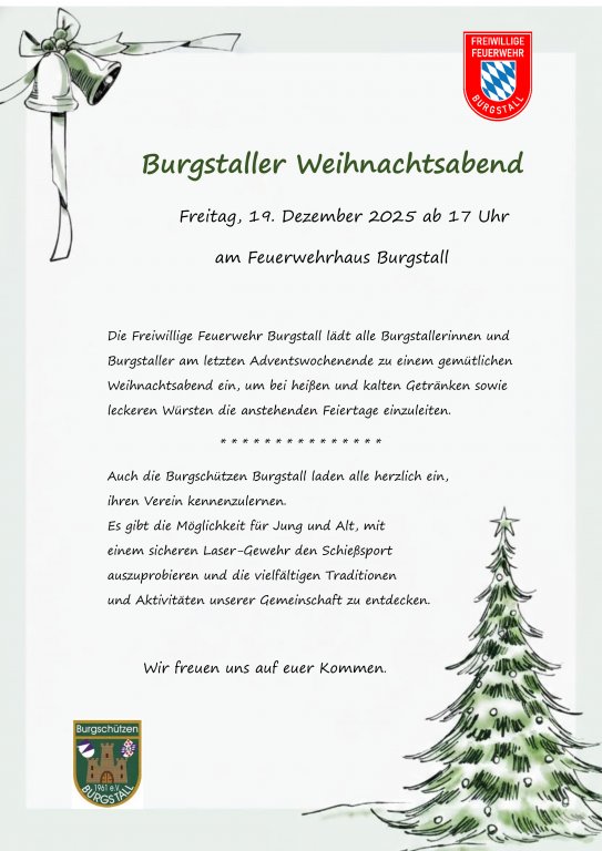 Grossansicht in neuem Fenster: Plakat Burgstaller Weihnachtsabend